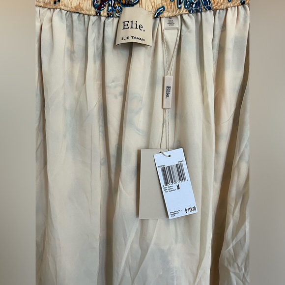 ELIE TAHARI Floral Printed Maxi Full Length Skirt Size M - Picture 6 of 6